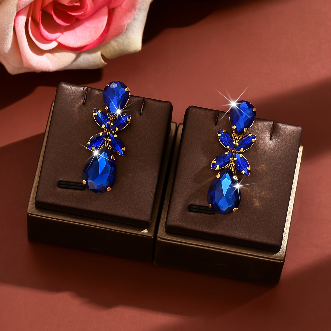 Women's Water Drop Patchwork Drop Earrings, Premium Design Jewelry